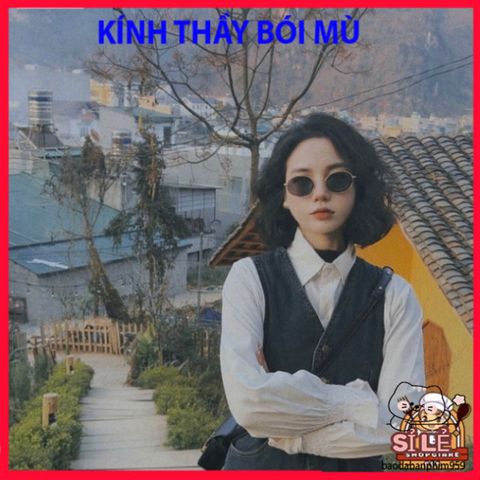 Kính Thầy Tướng Chụp Ảnh Áo Dài Tết 305 - Kính Mát Phong Cách Cổ Trang Trung Hoa, UV400, Thời Trang 2023