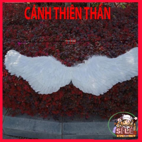 Bộ cánh thiên thần trắng cho trẻ em và người lớn - Cánh lông vũ hóa trang lễ hội nhiều màu sắc, hoàn hảo cho tiệc Halloween và Giáng sinh