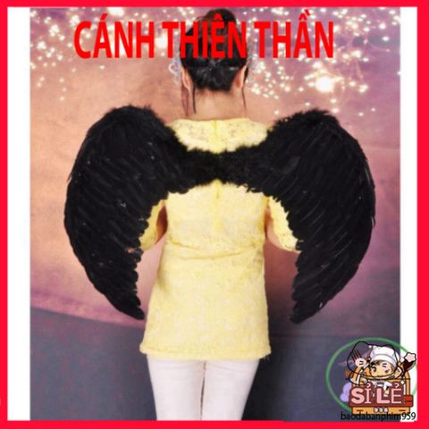 Bộ cánh thiên thần trắng cho trẻ em và người lớn - Cánh lông vũ hóa trang lễ hội nhiều màu sắc, hoàn hảo cho tiệc Halloween và Giáng sinh