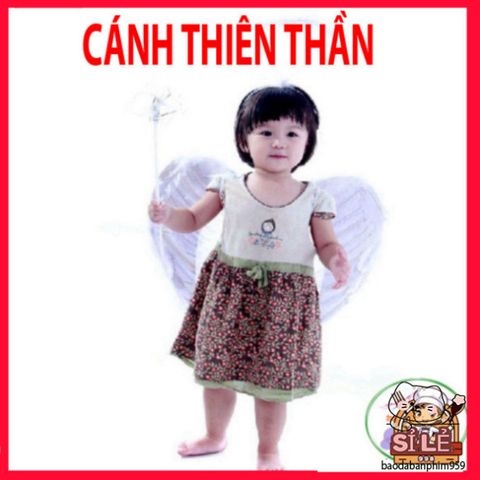 Bộ cánh thiên thần trắng cho trẻ em và người lớn - Cánh lông vũ hóa trang lễ hội nhiều màu sắc, hoàn hảo cho tiệc Halloween và Giáng sinh