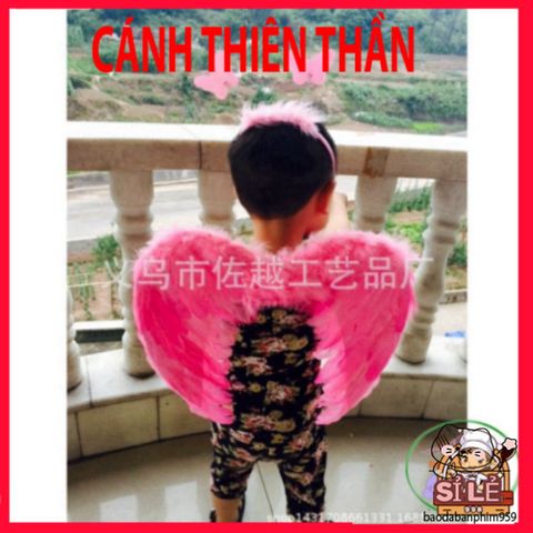 Bộ cánh thiên thần trắng cho trẻ em và người lớn - Cánh lông vũ hóa trang lễ hội nhiều màu sắc, hoàn hảo cho tiệc Halloween và Giáng sinh