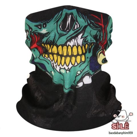 Khăn Ống Đầu Lâu Phượt Đa Năng - Khăn Bandana Thời Trang Cho Các Chuyến Đi Phiêu Lưu, Bảo Vệ Và Tạo Phong Cách Streetwear