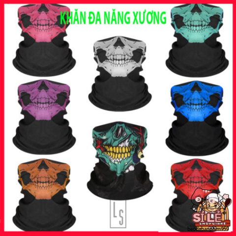 Khăn Ống Đầu Lâu Phượt Đa Năng - Khăn Bandana Thời Trang Cho Các Chuyến Đi Phiêu Lưu, Bảo Vệ Và Tạo Phong Cách Streetwear