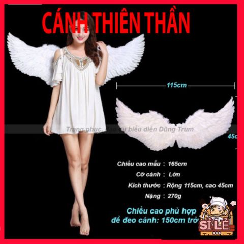 Cánh Thiên Thần Lông Vũ Trắng Cho Trẻ Em - Phụ Kiện Hóa Trang Đáng Yêu Bên Cạnh Cài Đầu & Gậy Thiên Thần