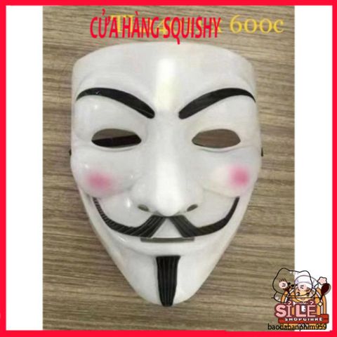 Mặt Nạ Hacker Anonymous - Phụ Kiện Cosplay Hóa Trang Halloween, Đen Bạc Vàng Trắng, Độc Đáo Cho Dự Tiệc và Fandom Tech