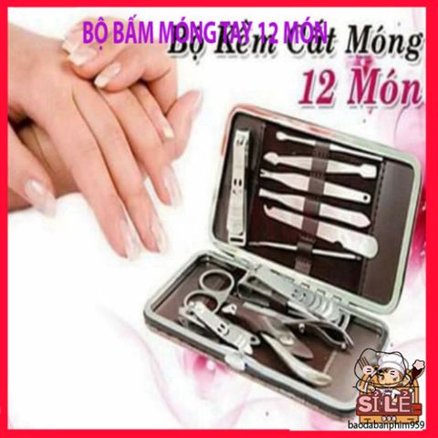 Bộ Dụng Cụ Cắt Móng Tay 12 Món Không Gỉ - Hộp Da Sang Trọng, Chăm Sóc Cá Nhân Tại Nhà, Dụng Cụ Làm Đẹp Chất Lượng Cao