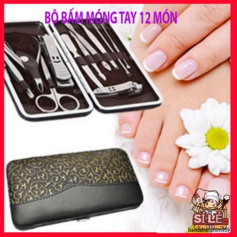 Bộ Dụng Cụ Cắt Móng Tay 12 Món Không Gỉ - Hộp Da Sang Trọng, Chăm Sóc Cá Nhân Tại Nhà, Dụng Cụ Làm Đẹp Chất Lượng Cao