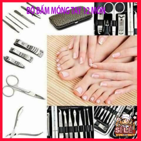 Bộ Dụng Cụ Cắt Móng Tay 12 Món Không Gỉ - Hộp Da Sang Trọng, Chăm Sóc Cá Nhân Tại Nhà, Dụng Cụ Làm Đẹp Chất Lượng Cao