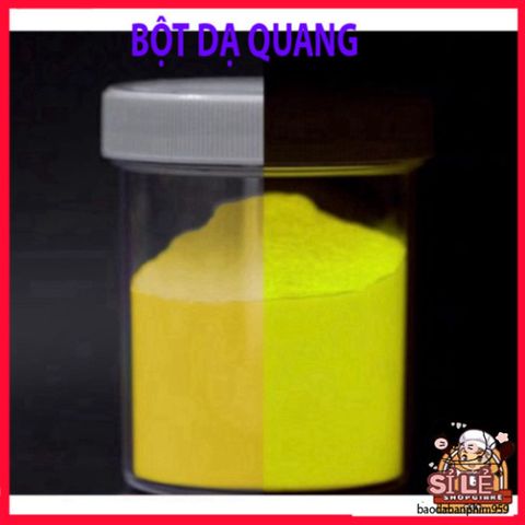 Bột Dạ Quang Vàng 50g - Phát Sáng Trong Bóng Tối, Hiệu Ứng Nghệ Thuật Độc Đáo Cho Thủ Công và Trang Trí Nội Thất
