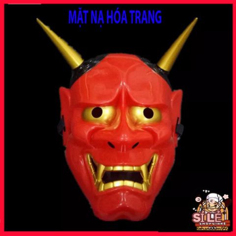 Mặt Nạ Halloween Oni Noh Hannya - Mặt Nạ Nhập Vai 2 Sừng Chất Lượng Cao Cho Tiệc Hóa Trang Cosplay