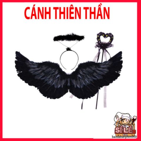 Bộ Cánh Cosplay Thiên Thần cho Trẻ Em - Kèm Đũa Phép & Băng Đô Hóa Trang - Lý Tưởng cho Halloween & Tiệc Hóa Trang