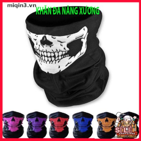 Mặt Nạ Đầu Lâu Độc Đáo - Khăn Đa Năng Thể Thao Hình Xương Đầu Lâu Cho Tài Xế và Trượt Tuyết - Phụ Kiện Ngoài Trời Thời Trang
