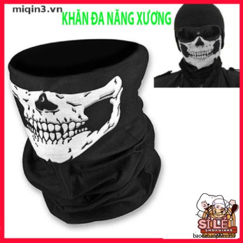 Mặt Nạ Đầu Lâu Độc Đáo - Khăn Đa Năng Thể Thao Hình Xương Đầu Lâu Cho Tài Xế và Trượt Tuyết - Phụ Kiện Ngoài Trời Thời Trang