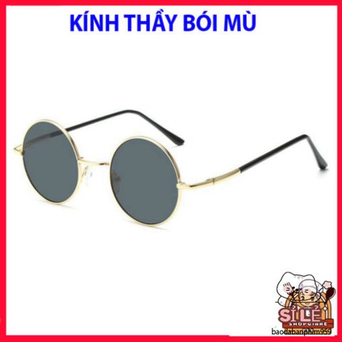 Kính Râm Thời Trang Gọng Tròn Nhỏ - Kính Mát Phong Cách Thày Bói Mù Cho Nam Nữ, Kính Đi Biển, Đi Chơi