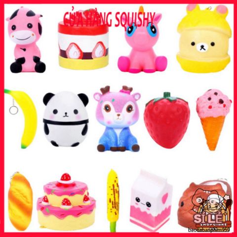 Squishy Jumbo Hình Bạch Tuộc Xanh Dương - Đồ Chơi Giảm Stress Mềm Mại, Co Giãn, Dễ Thương Cho Bé và Người Lớn