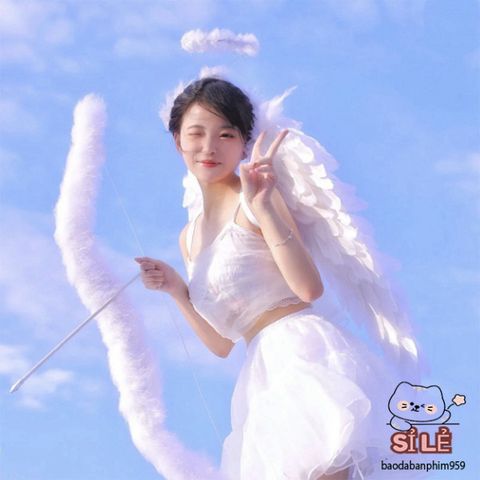 Cánh Thiên Thần Trắng Cosplay - Phụ Kiện Halloween và Tiệc Tùng Với Lông Vũ Cho Người Lớn và Trẻ Em, Đủ Màu Sắc Trang Trí