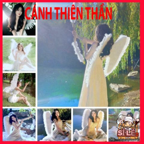 Cánh Thiên Thần Trắng Cosplay - Phụ Kiện Halloween và Tiệc Tùng Với Lông Vũ Cho Người Lớn và Trẻ Em, Đủ Màu Sắc Trang Trí