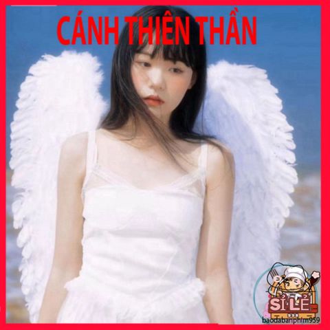 Cánh Thiên Thần Trắng Cosplay - Phụ Kiện Halloween và Tiệc Tùng Với Lông Vũ Cho Người Lớn và Trẻ Em, Đủ Màu Sắc Trang Trí