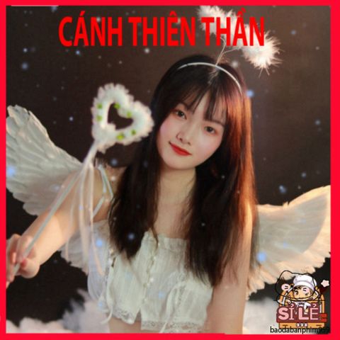 Cánh Thiên Thần Cosplay Dễ Dàng - Phụ Kiện Hóa Trang Tiệc Tùng Giáng Sinh & Halloween cho Trẻ Em và Người Lớn