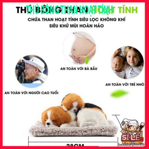 Thú Bông Chó Than Hoạt Tính - Lọc Không Khí Cho Ô Tô, Trang Trí Dễ Thương, Quà Tặng Tuyệt Vời Cho Gia Đình và Trẻ Em