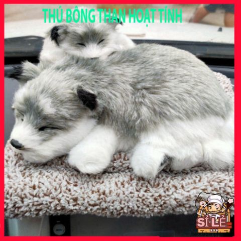 Thú Bông Khử Mùi Than Hoạt Tính - Cún Vàng Lông Mềm, Phụ Kiện Trang Trí Xe Ô Tô và Không Gian Sống Trong Lành