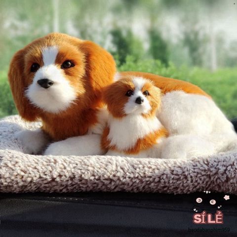 Thú Bông Khử Mùi Than Hoạt Tính - Cún Vàng Lông Mềm, Phụ Kiện Trang Trí Xe Ô Tô và Không Gian Sống Trong Lành