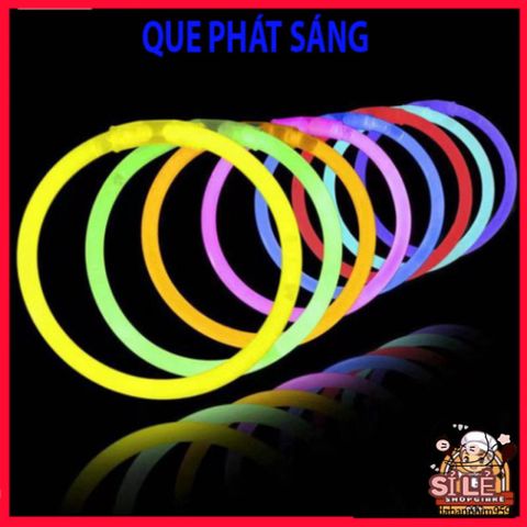 Bộ 100 Que Phát Sáng Dạ Quang Màu Sắc Kèm 100 Đầu Nối - Đồ Chơi Tiệc Tùng, Trang Trí Lễ Hội, Vòng Đeo Tay DIY An Toàn Cho Trẻ Em