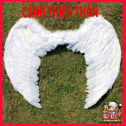 Đôi Cánh Thiên Thần Trắng Lông Vũ - Phụ Kiện Cosplay Halloween Dành Cho Bé Yêu - Chụp Hình Đẹp Mắt, Thời Trang Thiên Thần