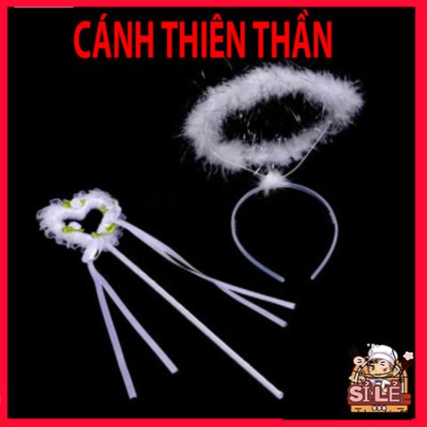Bộ Băng Đô Cánh Thiên Thần Lông Vũ Trắng - Phụ Kiện Cosplay Đáng Yêu Cho Bé Trong Các Dịp Lễ Hội, Chụp Hình, Biểu Diễn