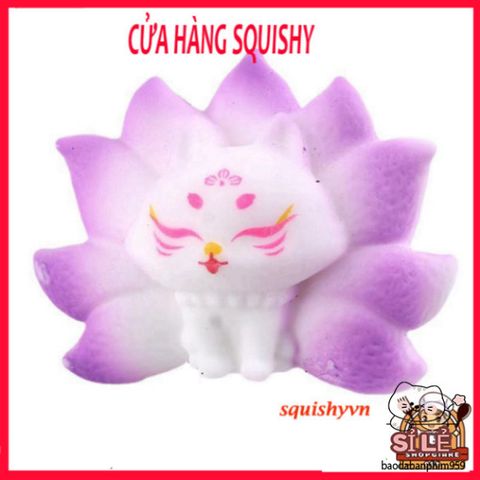 Hồ Ly Tinh Xanh Dương 7 Màu Squishy - Đồ Chơi Giải Trí Siêu Dễ Thương, Giảm Căng Thẳng Cho Trẻ Em