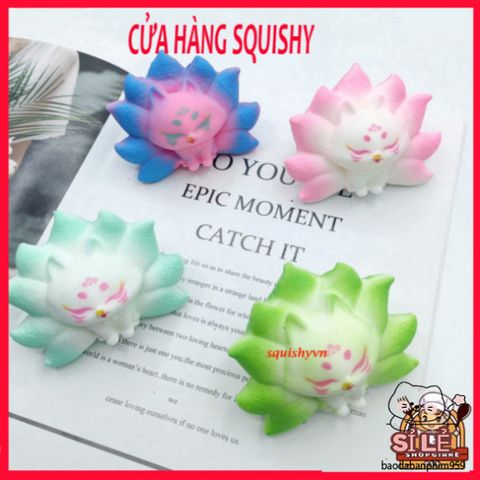 Hồ Ly Tinh Xanh Dương 7 Màu Squishy - Đồ Chơi Giải Trí Siêu Dễ Thương, Giảm Căng Thẳng Cho Trẻ Em