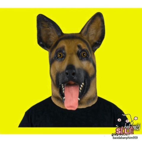 Mặt Nạ Halloween Trùm Đầu Chó Béc Giê và Shiba - Phụ Kiện Hóa Trang Độc Đáo cho Tiệc Tùng và Sự Kiện Hóa Trang