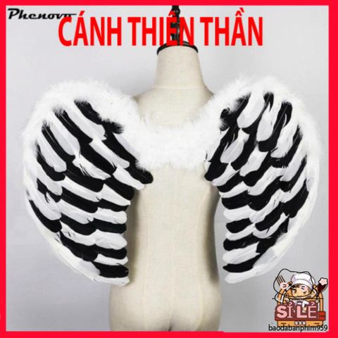 Cánh Thiên Thần Cosplay Halloween - Phụ Kiện Lông Vũ Trắng Độc Đáo Cho Tiệc Hóa Trang, Lễ Hội, Vũ Hội