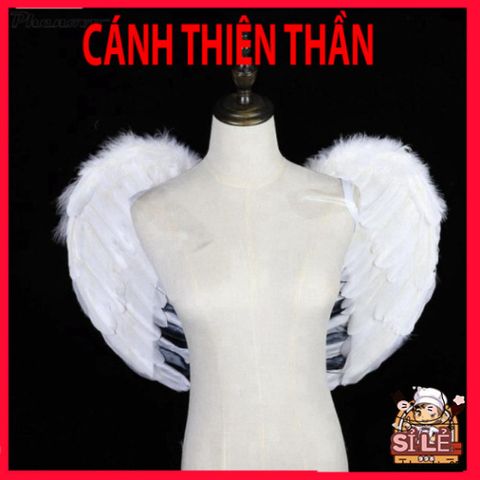 Cánh Thiên Thần Cosplay Halloween - Phụ Kiện Lông Vũ Trắng Độc Đáo Cho Tiệc Hóa Trang, Lễ Hội, Vũ Hội