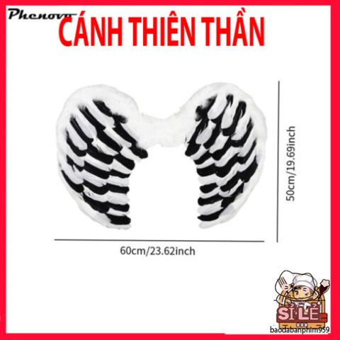 Cánh Thiên Thần Cosplay Halloween - Phụ Kiện Lông Vũ Trắng Độc Đáo Cho Tiệc Hóa Trang, Lễ Hội, Vũ Hội