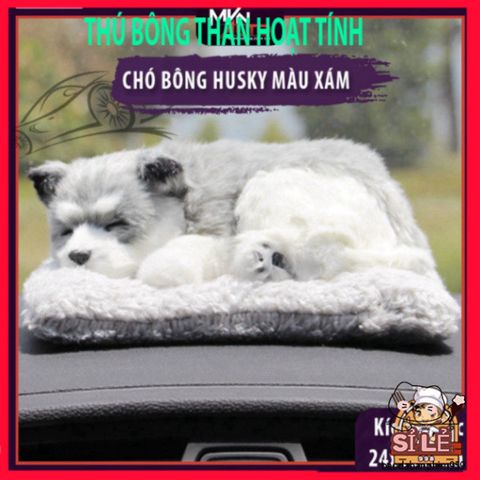Chó Bông Hút Khói Than Hoạt Tính Nano - Phụ Kiện Trang Trí Taplo Ô Tô Khử Mùi, Thanh Lọc Không Khí, Kích Thước 24x18x9cm