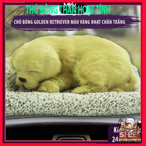 Chó Bông Hút Khói Than Hoạt Tính Nano - Phụ Kiện Trang Trí Taplo Ô Tô Khử Mùi, Thanh Lọc Không Khí, Kích Thước 24x18x9cm