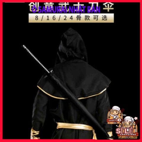 Ô Dù Katana Samurai Đen - Chống Nắng Mưa Hiệu Quả, Thiết Kế Nhật Bản Sang Trọng, Phù Hợp Thời Trang, Bảo Vệ Bạn Trong Mọi Thời Tiết