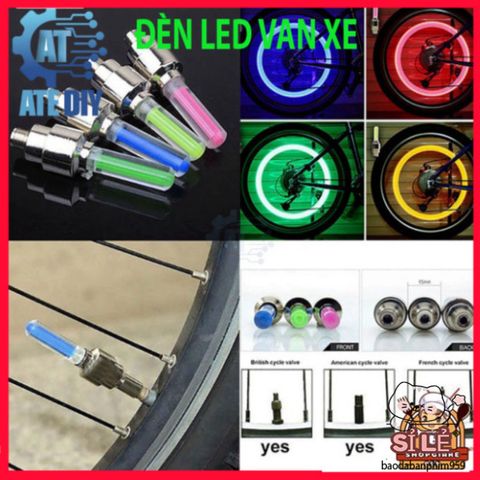 Đèn LED Neon Gắn Bánh Xe Đạp và Xe Máy - Đèn Phát Sáng Nắp Van An Toàn và Thú Vị cho Chuyến Đi Ban Đêm
