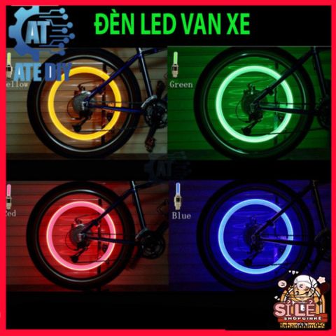 Đèn LED Neon Gắn Bánh Xe Đạp và Xe Máy - Đèn Phát Sáng Nắp Van An Toàn và Thú Vị cho Chuyến Đi Ban Đêm