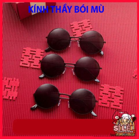 Kính Thầy Tướng Đen Nobita D182 - Kính Mắt Tròn Thời Trang Độc Đáo Cho Nam Nữ, Bảo Vệ UV, Phong Cách Sành Điệu