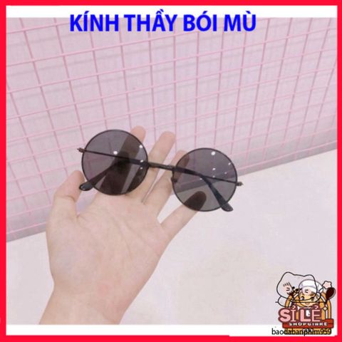Kính Râm Gojo Satoru Mẫu Tròn Phong Cách Nam Nữ - Thần Thái Thầy Bói Mù Nobita Chất Lượng Cao, Bảo Vệ UV400
