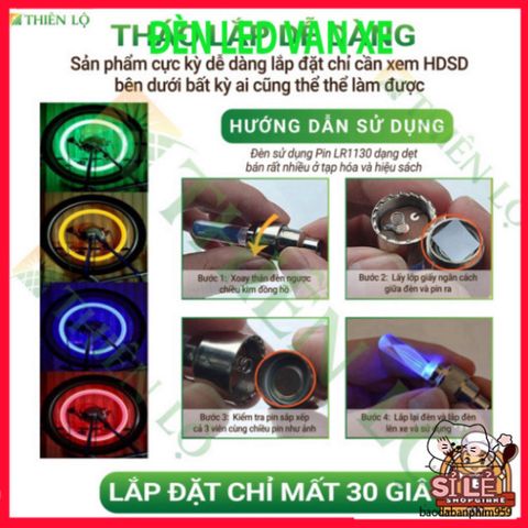 Set 2 Đèn LED Van Bánh Xe Ô Tô Xe Máy Đạp Thông Minh Từ Thiên Lộ - Chiếu Sáng Đẹp Mắt, Nhiều Màu Sắc Tùy Chọn, Dễ Dàng Lắp Đặt