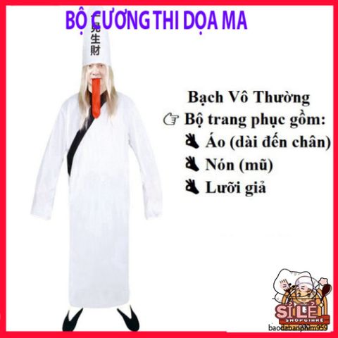 Bộ Trang Phục Halloween Hắc Bạch Vô Thường Diêm Vương Dành Cho Người Lớn - Trang Phục Cosplay Độc Đáo Cho Bữa Tiệc Hóa Trang