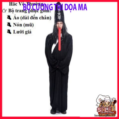Bộ Trang Phục Halloween Hắc Bạch Vô Thường Diêm Vương Dành Cho Người Lớn - Trang Phục Cosplay Độc Đáo Cho Bữa Tiệc Hóa Trang