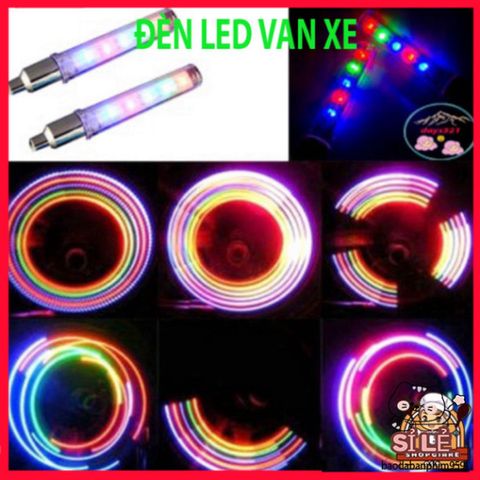 Đèn Van Xe 5 Bóng LED Nhấp Nháy 7 Màu - Trang Trí Bánh Xe An Toàn, Phát Sáng Khi Di Chuyển, Dễ Dàng Lắp Đặt Cho Mọi Loại Xe