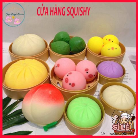 Bánh Tròn Ngũ Cốc Hoa Quả Squishy Mochi Siêu Đàn Hồi - Đồ Chơi Giải Tỏa Stress Dễ Thương, Mềm Mịn, Quà Tặng Ý Nghĩa Cho Tất Cả Lứa Tuổi