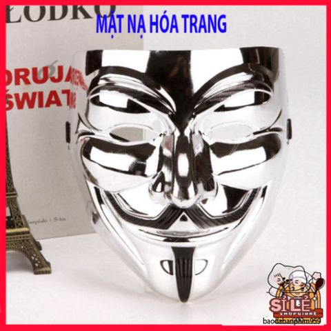 Mặt Nạ Hacker Anonymous - Phụ Kiện Hóa Trang Halloween Độc Đáo (Vàng, Bạc, Đen, Trắng) Dành Cho Cosplay và Tiệc Tùng