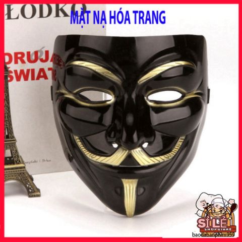Mặt Nạ Hacker Anonymous - Phụ Kiện Hóa Trang Halloween Độc Đáo (Vàng, Bạc, Đen, Trắng) Dành Cho Cosplay và Tiệc Tùng