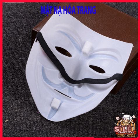Mặt Nạ Hacker Anonymous - Phụ Kiện Hóa Trang Halloween Độc Đáo (Vàng, Bạc, Đen, Trắng) Dành Cho Cosplay và Tiệc Tùng